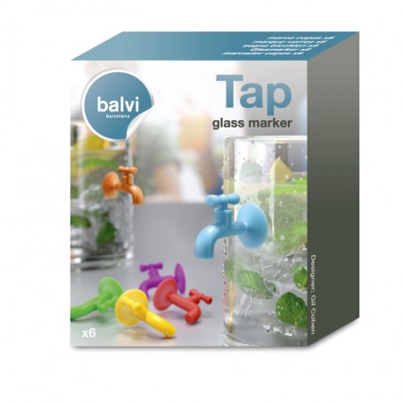 6 Segna Bicchieri in silicone con ventosa - TAP by BALVI