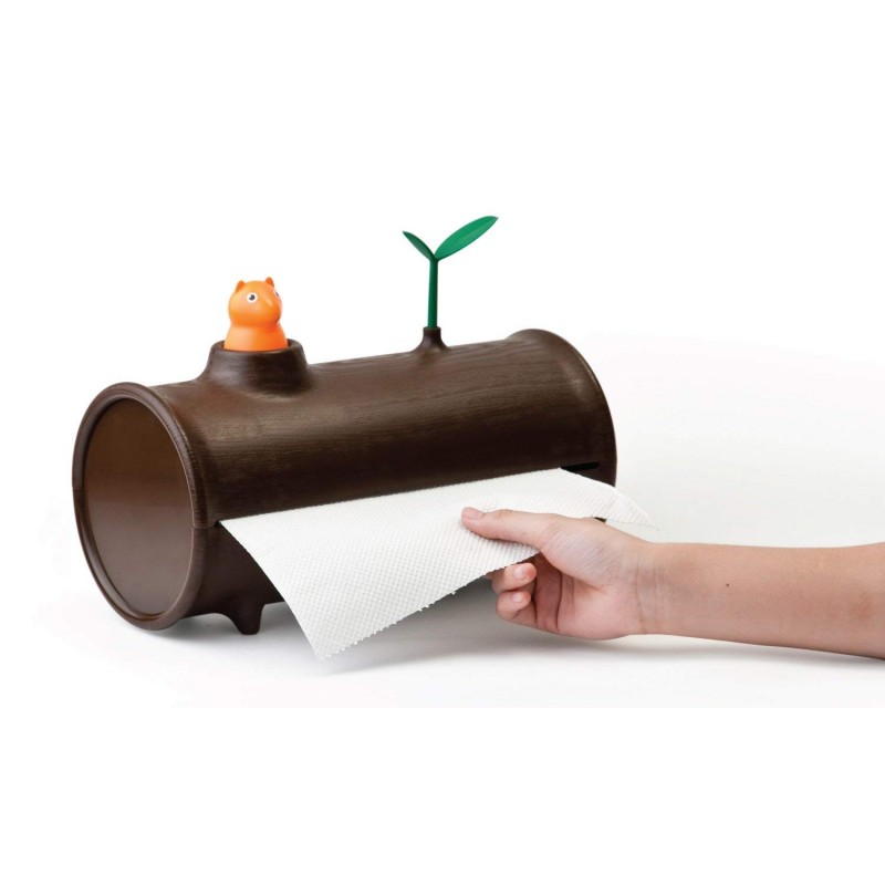 Portarotolo carta da cucina a forma di tronco - LOG & ROLL by Qualy