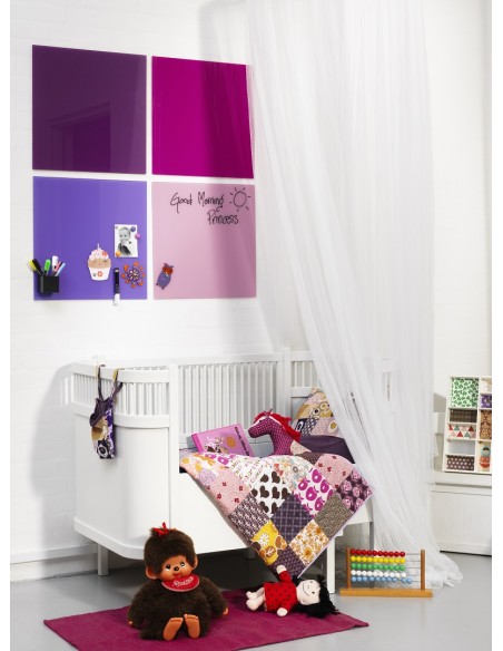 Lavagna magnetica in vetro cm 45x45 colore rosa - by NAGA│Balena Design