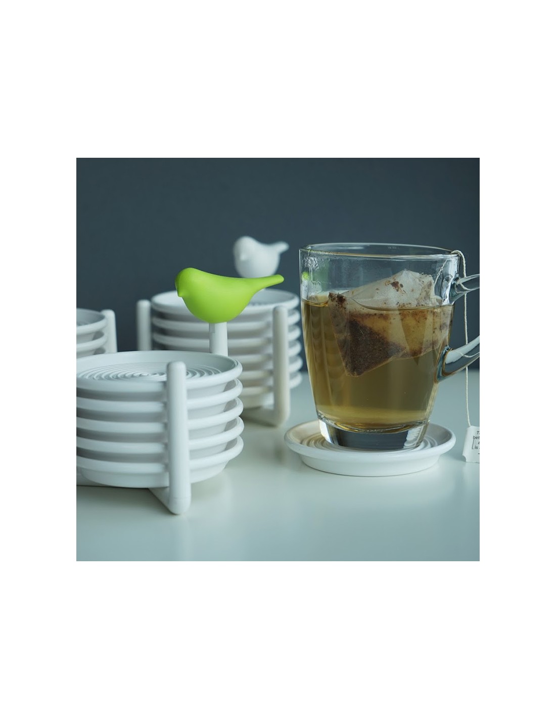 Sottobicchieri, set di 6 sottobicchieri per bevande con supporto,  sottobicchieri in ceramica assorbenti e antiscivolo per la casa, la  caffetteria e i